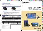 Preview for 1 page of Sony Card Radio Owner'S Manual