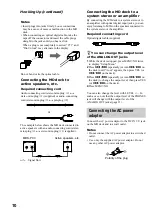 Preview for 10 page of Sony CAV-MN10 Operating Instructions Manual