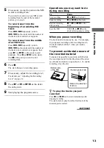 Preview for 13 page of Sony CAV-MN10 Operating Instructions Manual