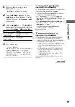 Preview for 19 page of Sony CAV-MN10 Operating Instructions Manual