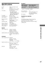 Preview for 47 page of Sony CAV-MN10 Operating Instructions Manual