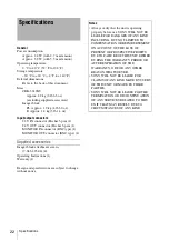 Preview for 22 page of Sony CBK-3610XS Operating Instructions Manual