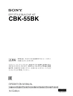 Preview for 1 page of Sony CBK-55BK Operation Manual