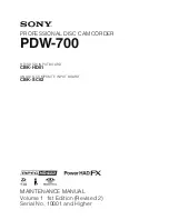 Preview for 1 page of Sony CBK-HD01 Maintenance Manual