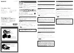 Preview for 1 page of Sony CBK-SP01 Mounting Instructions