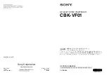 Предварительный просмотр 1 страницы Sony CBK-VF01 Operation Manual