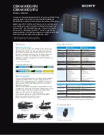 Предварительный просмотр 1 страницы Sony CBK-WA100/IFU Specifications