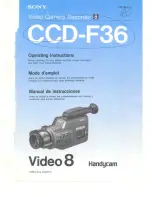 Preview for 1 page of Sony CCD-F36  / Manual de instrucciones / Mode d’emploi Operating Instructions Manual