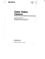 Предварительный просмотр 1 страницы Sony CCD-PC1 Operating Instructions Manual