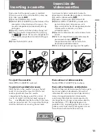 Предварительный просмотр 11 страницы Sony CCD-SC55   (English and Spanishl) Operating Instructions Manual