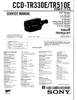 Sony CCD-TR330E Service Manual preview