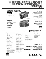 Sony CCD-TR416K Service Manual preview