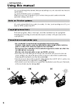 Предварительный просмотр 6 страницы Sony CCD-TR517WR - Video Camera Recorder 8mm Operating Instructions Manual