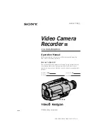 Sony CCD-TR78 - Video Camera Recorder 8mm Operation Manual preview