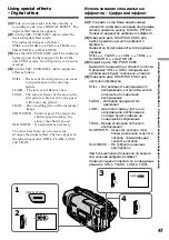 Preview for 47 page of Sony CCD-TR918E, CCD-TR717E, CCD-TR417E, CCD-TR427E, CCD-TR617E Operating Instructions Manual