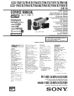 Preview for 1 page of Sony CCD-TR918E, CCD-TR717E, CCD-TR417E, CCD-TR427E, CCD-TR617E Service Manual