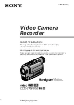 Sony CCD TRV 95 E Operating Instructions Manual preview