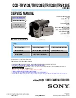 Sony CCD-TRV138 - Handycam Camcorder - 320 KP Service Manual preview