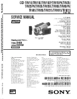 Sony CCD-TRV15 Service Manual предпросмотр