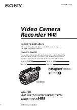 Sony CCD-TRV58 Operating Instructions Manual preview