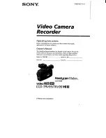 Sony CCD-TRV99 - Video Camera Recorder Hi8&trade Operating Instructions Manual preview