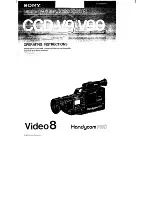 Sony CCD-V9 Operating Instructions Manual preview