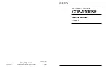 Sony CCP-1100SF Service Manual preview