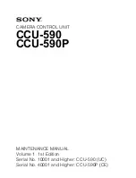 Preview for 1 page of Sony CCU-590P Maintenance Manual