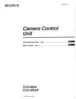 Preview for 1 page of Sony CCU-M5A Operating Instructions Manual