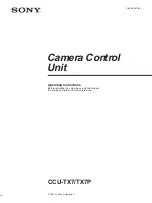 Sony CCU-TX7 Operating Instructions Manual preview