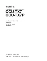 Sony CCU-TX7 Service Manual preview