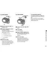 Предварительный просмотр 73 страницы Sony CD Mavica MVC-CD250 Operating Instructions Manual