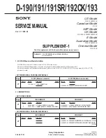 Preview for 23 page of Sony CD Walkman D-193 Service Manual