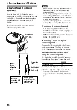 Preview for 16 page of Sony CD Walkman D-E770 Operating Instructions Manual