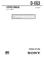 Sony CD Walkman D-EG3 Service Manual preview