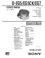 Sony CD Walkman D-EG7 Service Manual preview