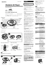 Sony CD Walkman D-EJ100 Operating Instructions preview