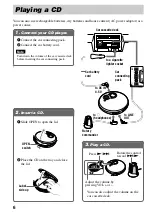 Предварительный просмотр 6 страницы Sony CD Walkman D-EJ756CK Operating Instructions Manual