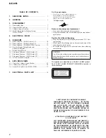 Preview for 2 page of Sony CD Walkman D-EJ855 Service Manual