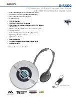 Sony CD Walkman D-FJ200 Specifications preview