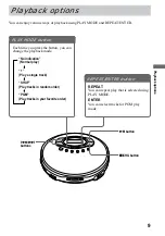 Preview for 9 page of Sony CD Walkman D-FJ61 Operating Instructions Manual