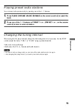 Preview for 15 page of Sony CD Walkman D-FJ61 Operating Instructions Manual