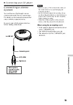 Preview for 19 page of Sony CD Walkman D-FJ61 Operating Instructions Manual