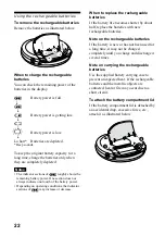 Preview for 22 page of Sony CD Walkman D-FJ61 Operating Instructions Manual