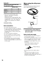 Предварительный просмотр 14 страницы Sony CD Walkman D-NE331CK Operating Instructions Manual