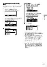 Preview for 21 page of Sony CD Walkman D-NE920 Operating Instructions Manual