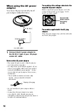 Предварительный просмотр 14 страницы Sony CD Walkman D-NF430 Operating Instructions Manual