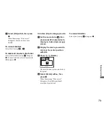 Предварительный просмотр 73 страницы Sony CD350 - CD Mavica 3.2MP Digital Camera Operating Instructions Manual