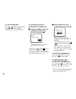 Предварительный просмотр 76 страницы Sony CD350 - CD Mavica 3.2MP Digital Camera Operating Instructions Manual