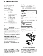 Preview for 2 page of Sony CDC-R304 Service Manual